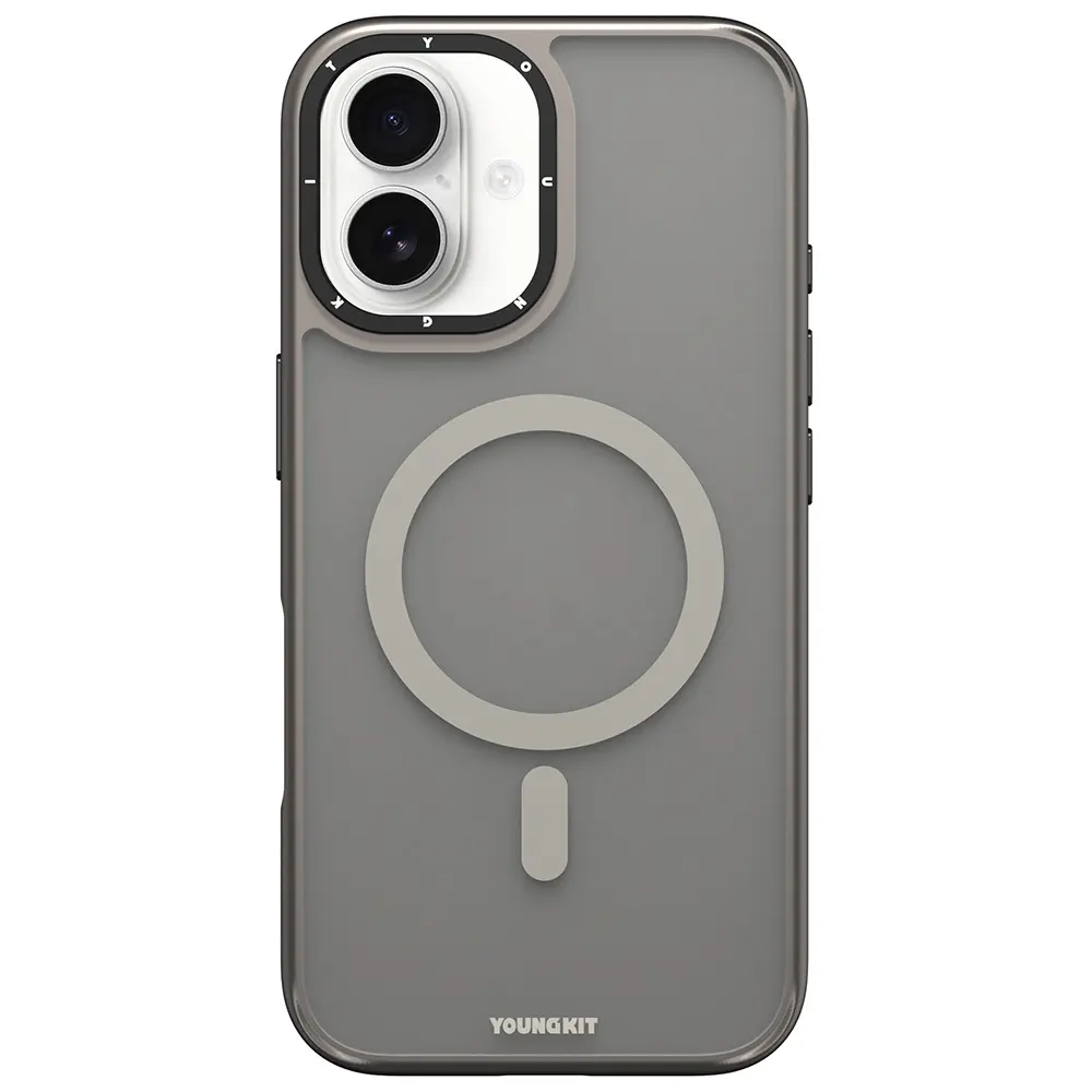 iPhone 16 MagSafe Uyumlu Cam Arka Yüzeyli TPU Kılıf - Youngkit Gemstone