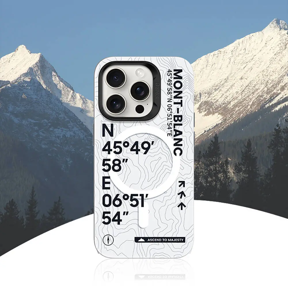 iPhone 16 MagSafe Uyumlu Koordinat Desenli Kılıf - Benks Summit