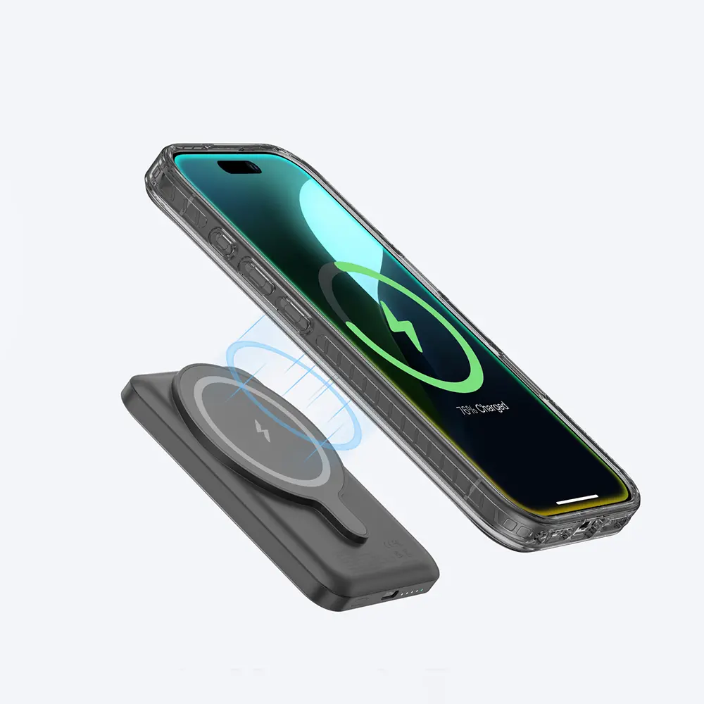 iPhone 16 MagSafe Uyumlu Standlı Şeffaf Kılıf - Amazingthing Titan Pro Plus