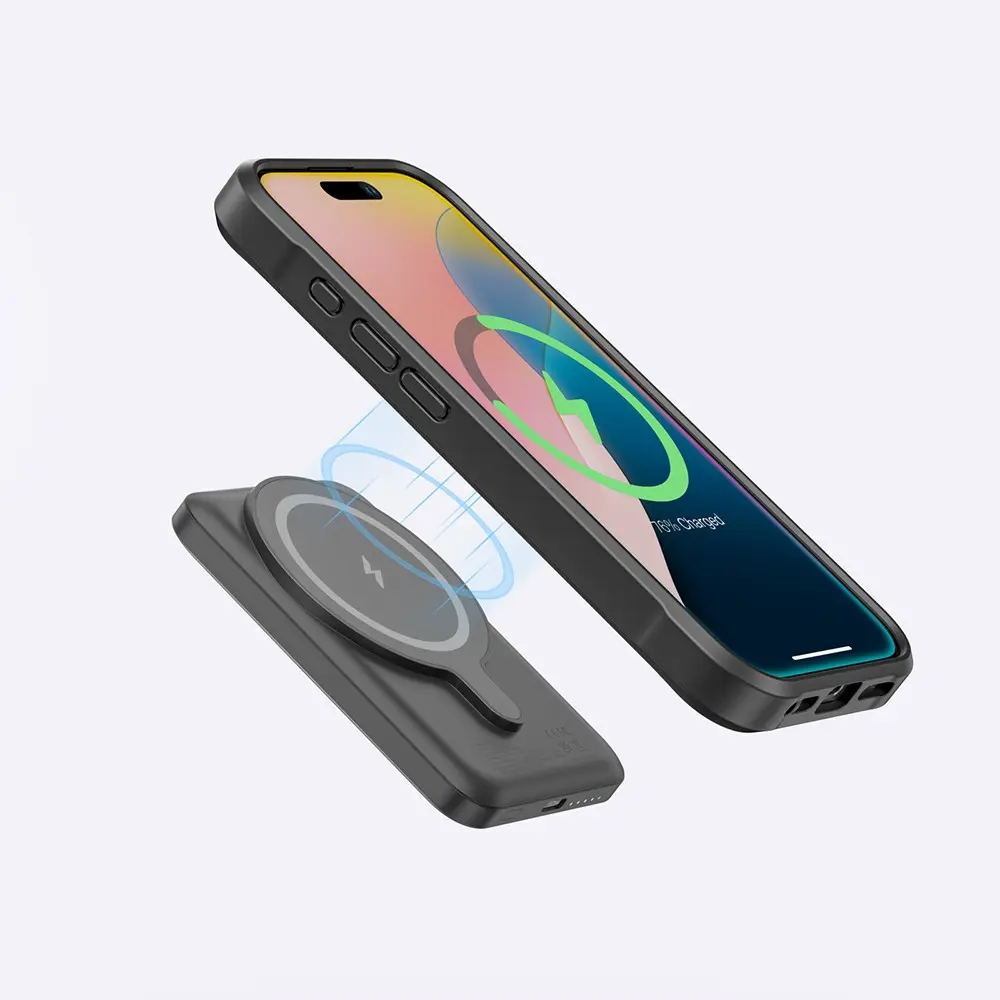 iPhone 16 MagSafe Uyumlu Standlı Kartlıklı Kılıf - Amazingthing Glamour Luxe