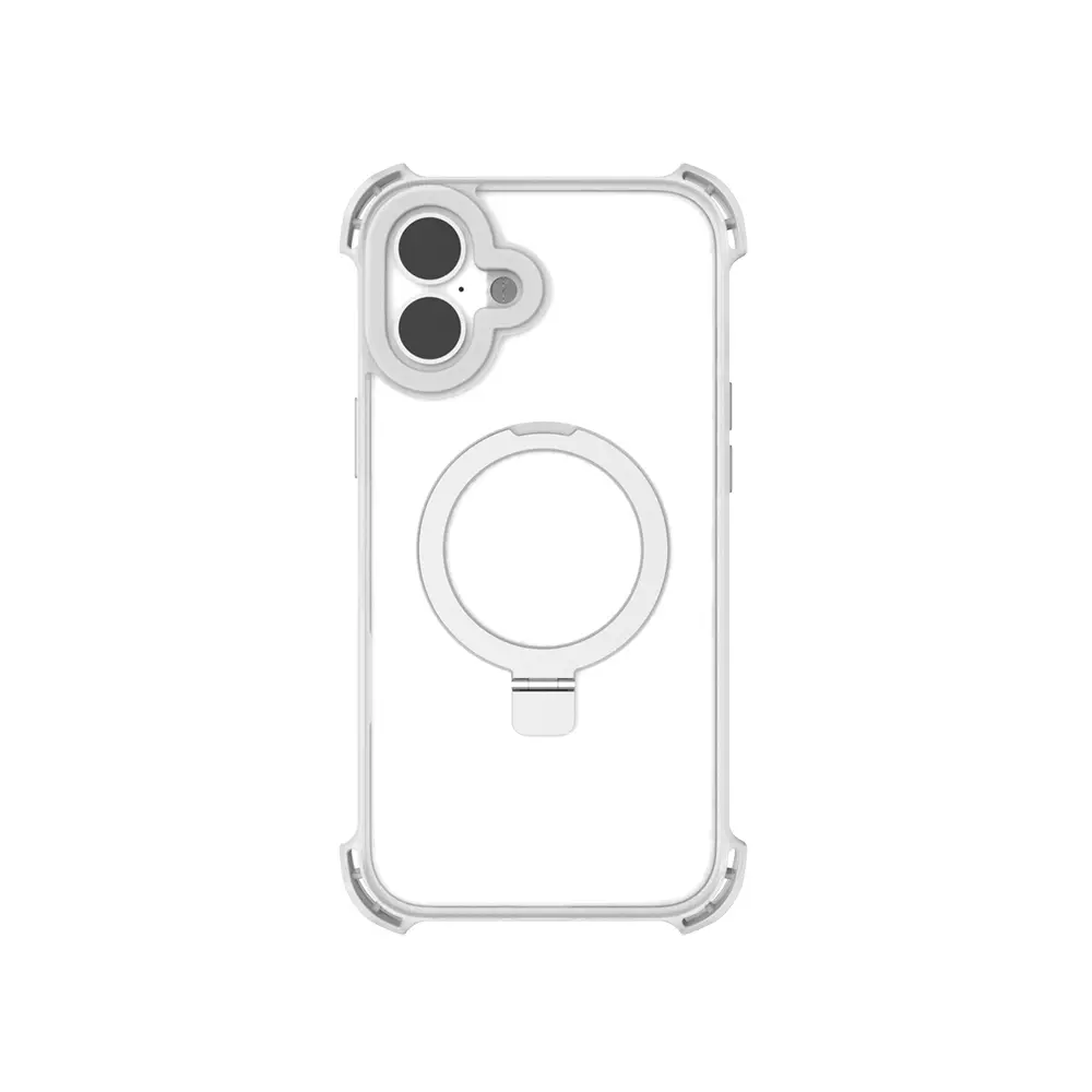 iPhone 16 MagSafe Uyumlu Şeffaf Standlı Kılıf - Raptic Dual