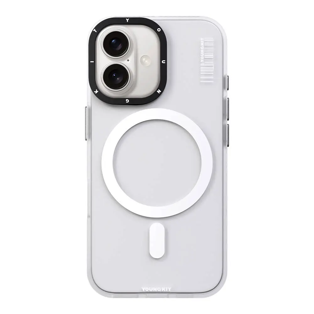 iPhone 16 MagSafe Uyumlu Şeffaf Kılıf - Youngkit Hidden Sand