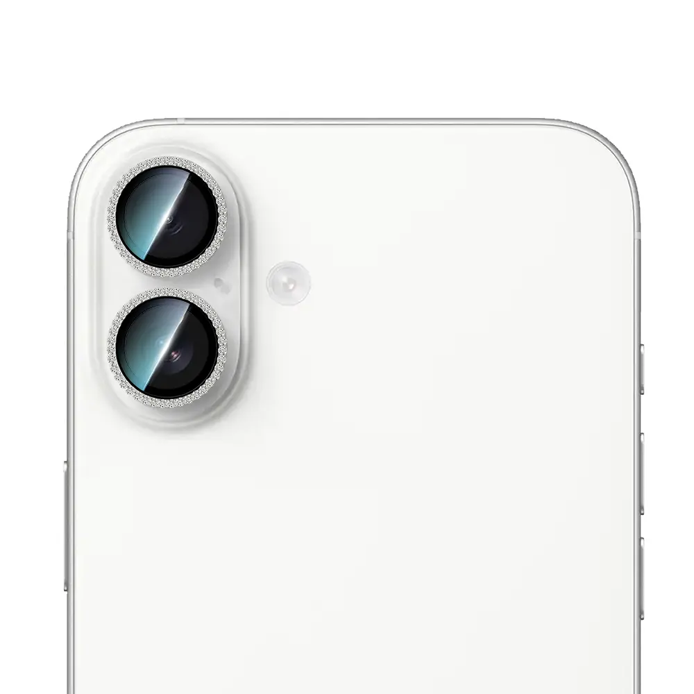 iPhone 16 Plus Taşlı Kamera Lens Koruyucu - CaseWorld Alloy Sparkling Diamond