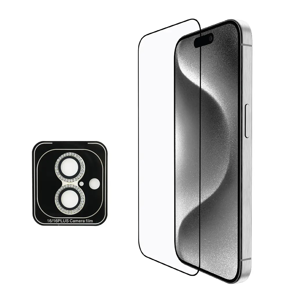 iPhone 16 Plus Guess Lisanslı Kılıf + Ekran ve Lens Koruyucu Seti
