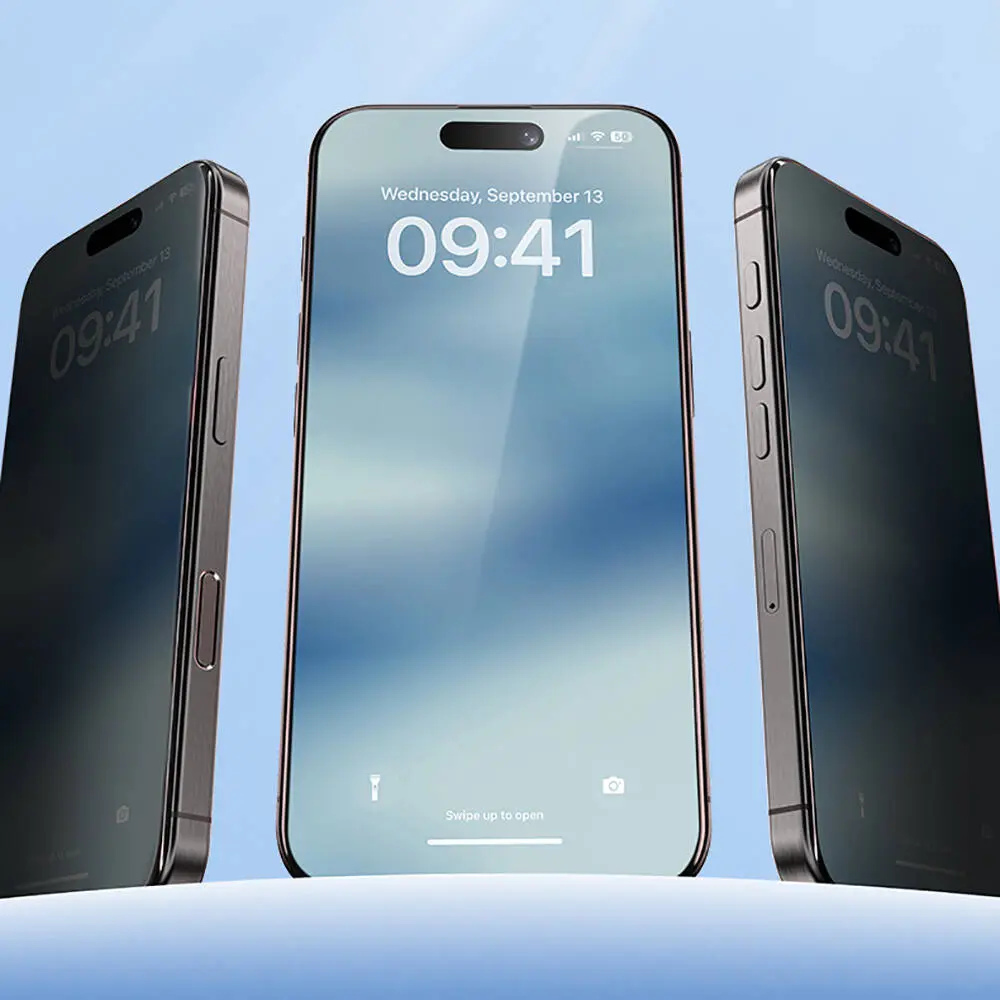 iPhone 16 Plus Gizlilik Ekran Koruyucu 10'lu Paket - Benks Privacy Air Shield