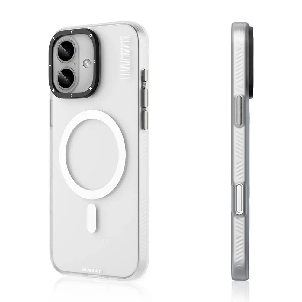 iPhone 16 Plus MagSafe Uyumlu Şeffaf Kılıf - Youngkit Hidden Sand