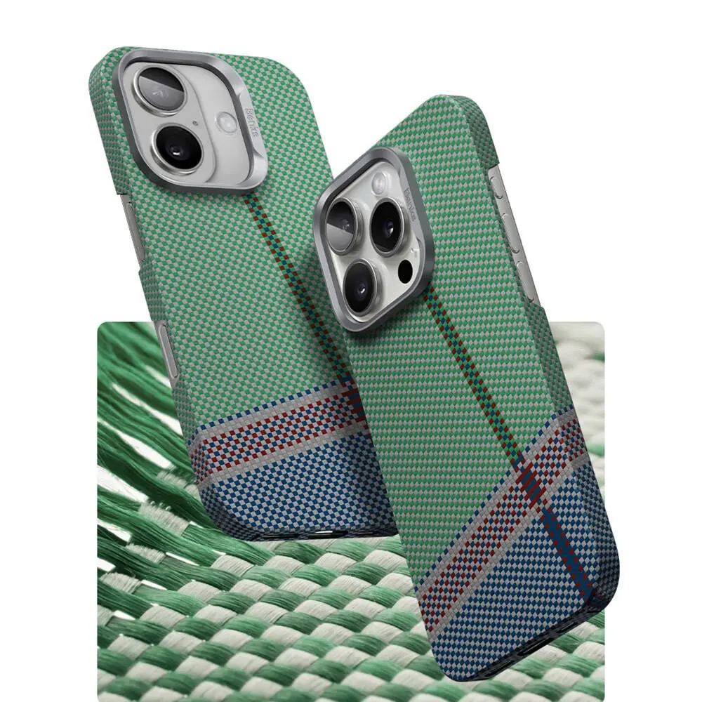 iPhone 16 Plus MagSafe Uyumlu Kevlar Kılıf - Benks ArmorAir Passion Green