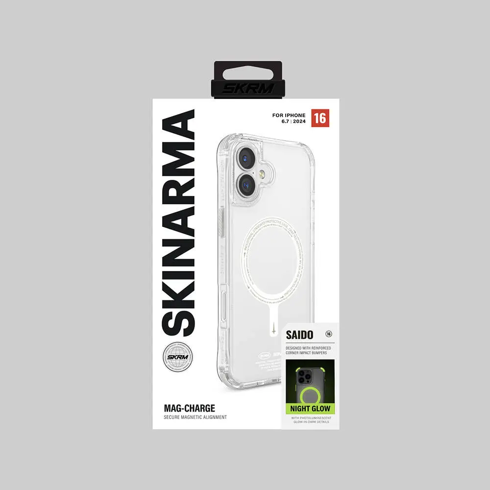 iPhone 16 Plus MagSafe Uyumlu Şeffaf Kılıf - Skinarma Saido Nightglow