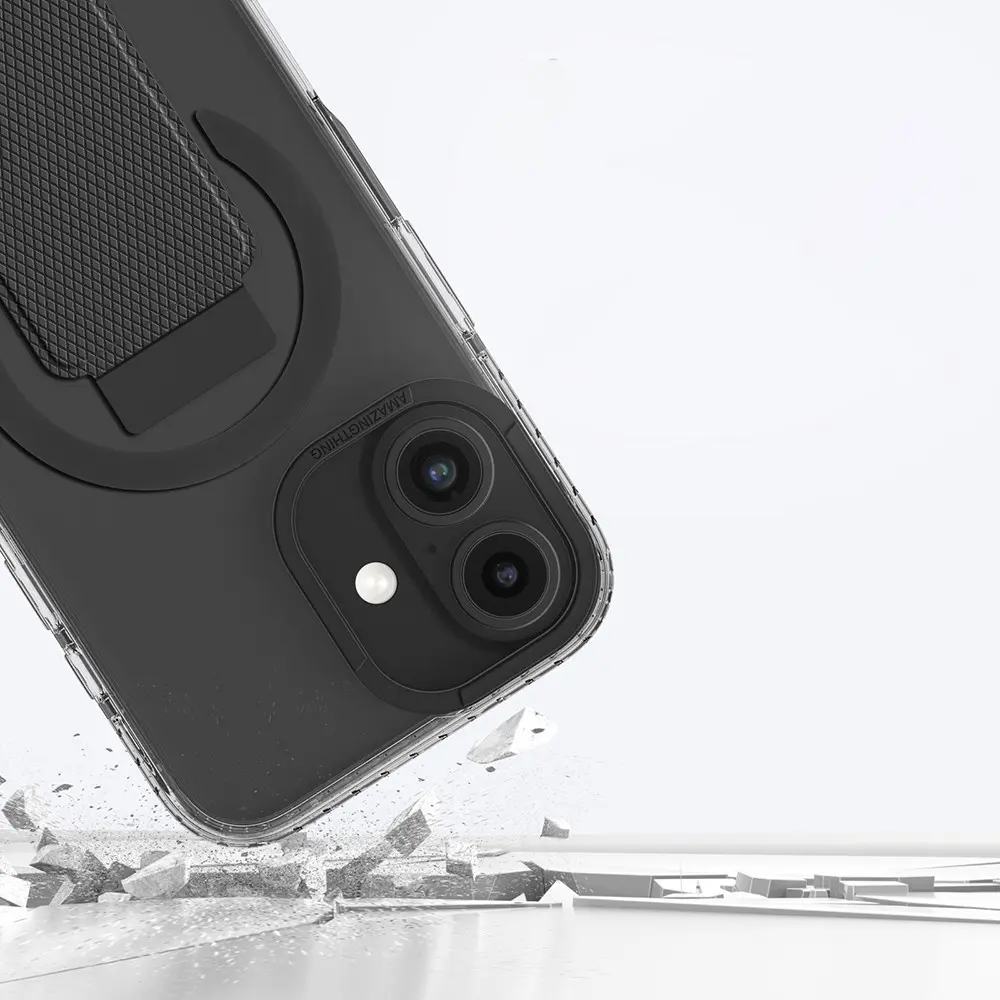 iPhone 16 Plus MagSafe Uyumlu Standlı Şeffaf Kılıf - Amazingthing Titan Pro Plus