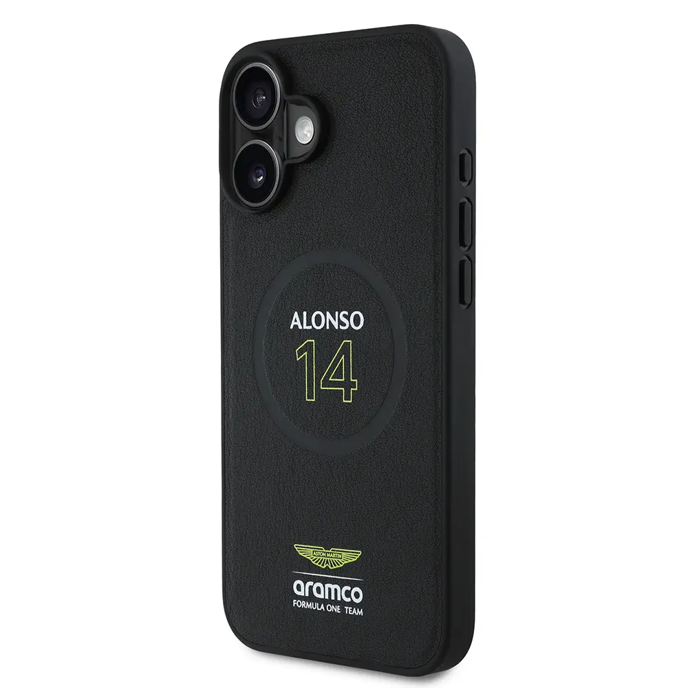 iPhone 16 Plus MagSafe Uyumlu PU Deri Kılıf - Aston Martin Alonso 14