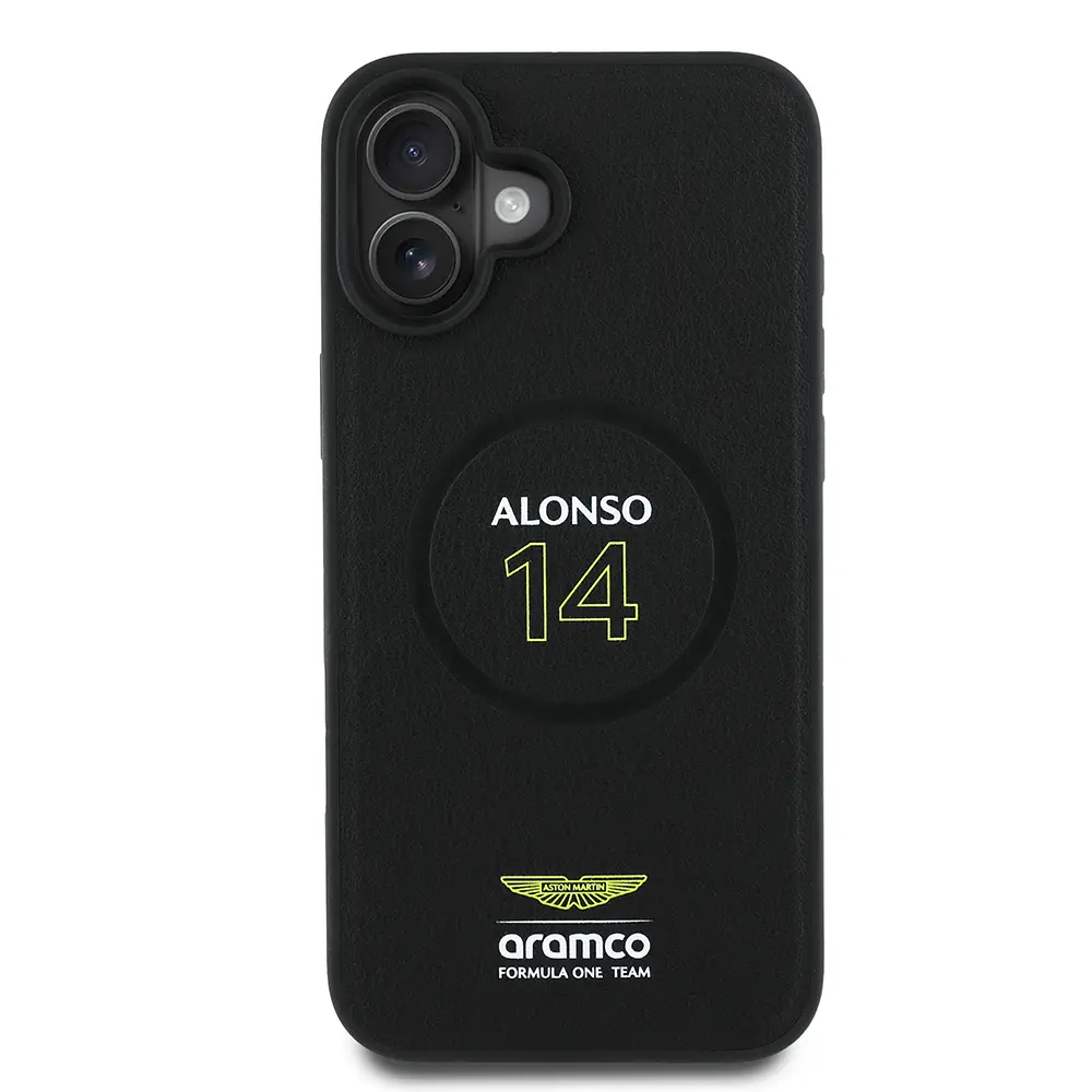 iPhone 16 Plus MagSafe Uyumlu PU Deri Kılıf - Aston Martin Alonso 14