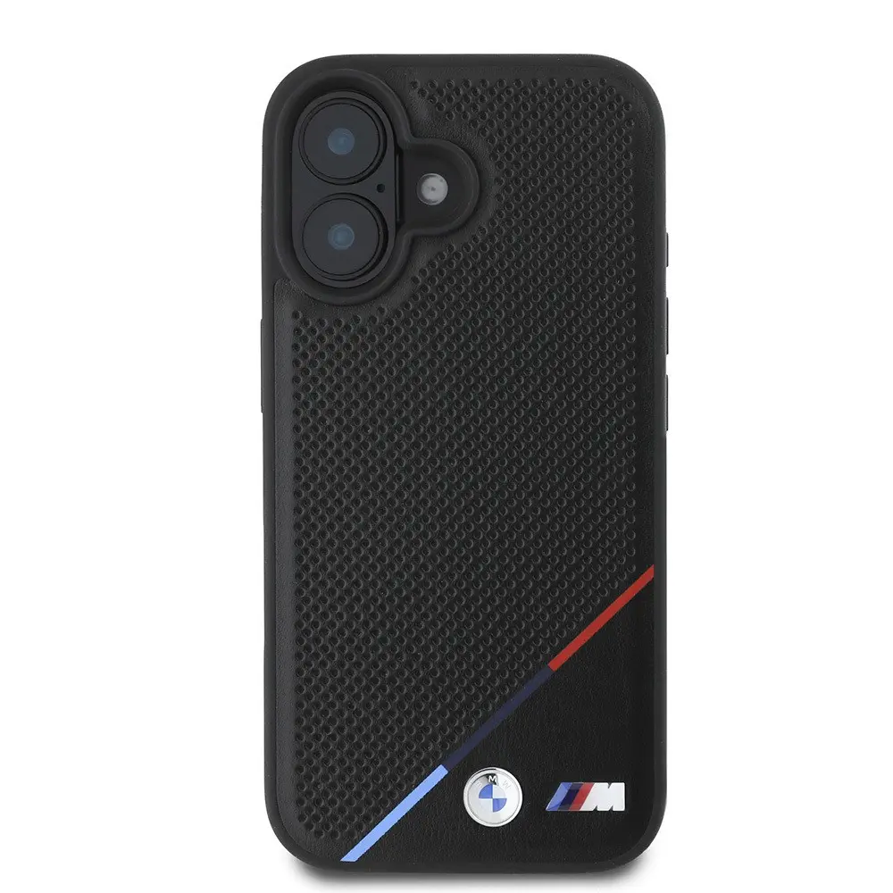 iPhone 16 Plus MagSafe Uyumlu Deri Kılıf - BMW M Logolu