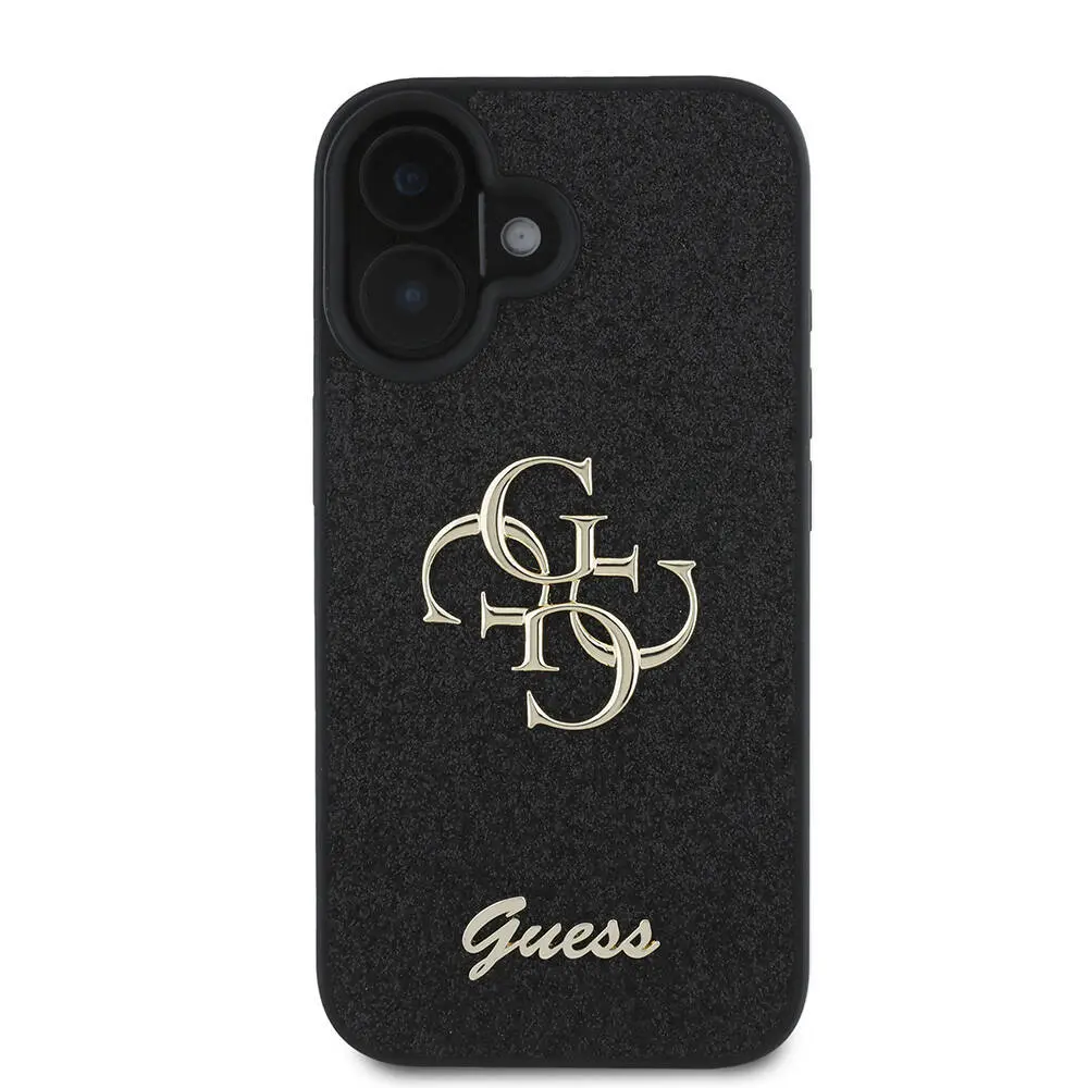 iPhone 16 Plus Kılıf, 4G Büyük Metal Logolu Glitter Kapak - Guess