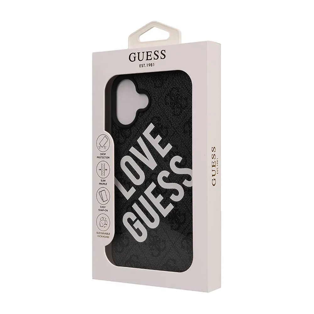 iPhone 16 Plus Kılıf, Kabartmalı Guess Logolu - Guess Big Love