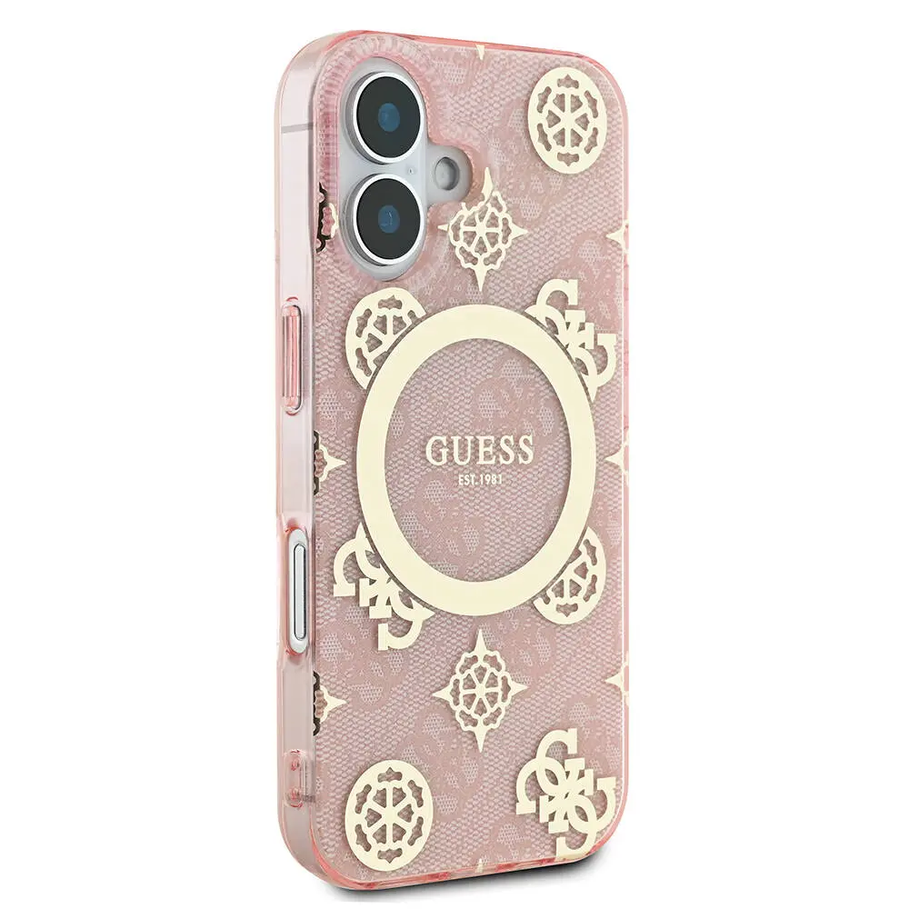 iPhone 16 Plus MagSafe Uyumlu 4G Desenli Kılıf - Guess Peony