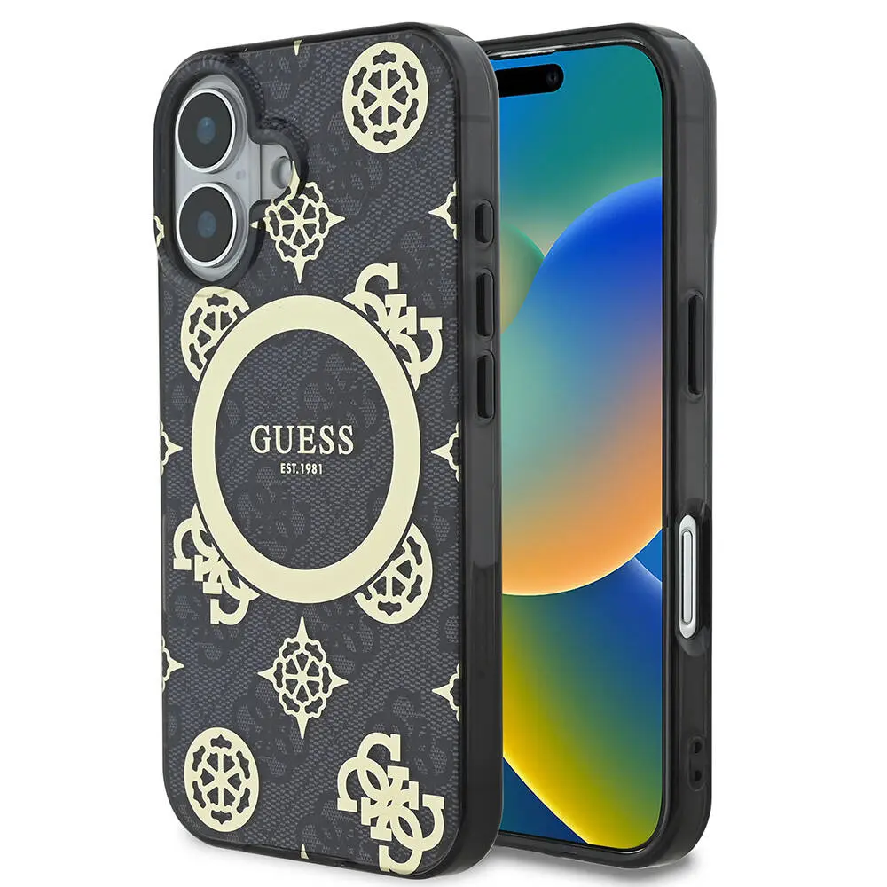 iPhone 16 Plus MagSafe Uyumlu 4G Desenli Kılıf - Guess Peony