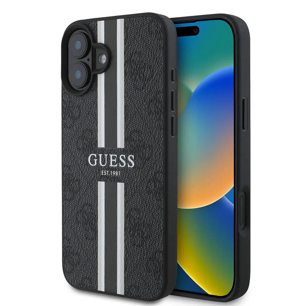iPhone 16 Plus MagSafe Uyumlu 4G Şerit Tasarımlı Kılıf - Guess