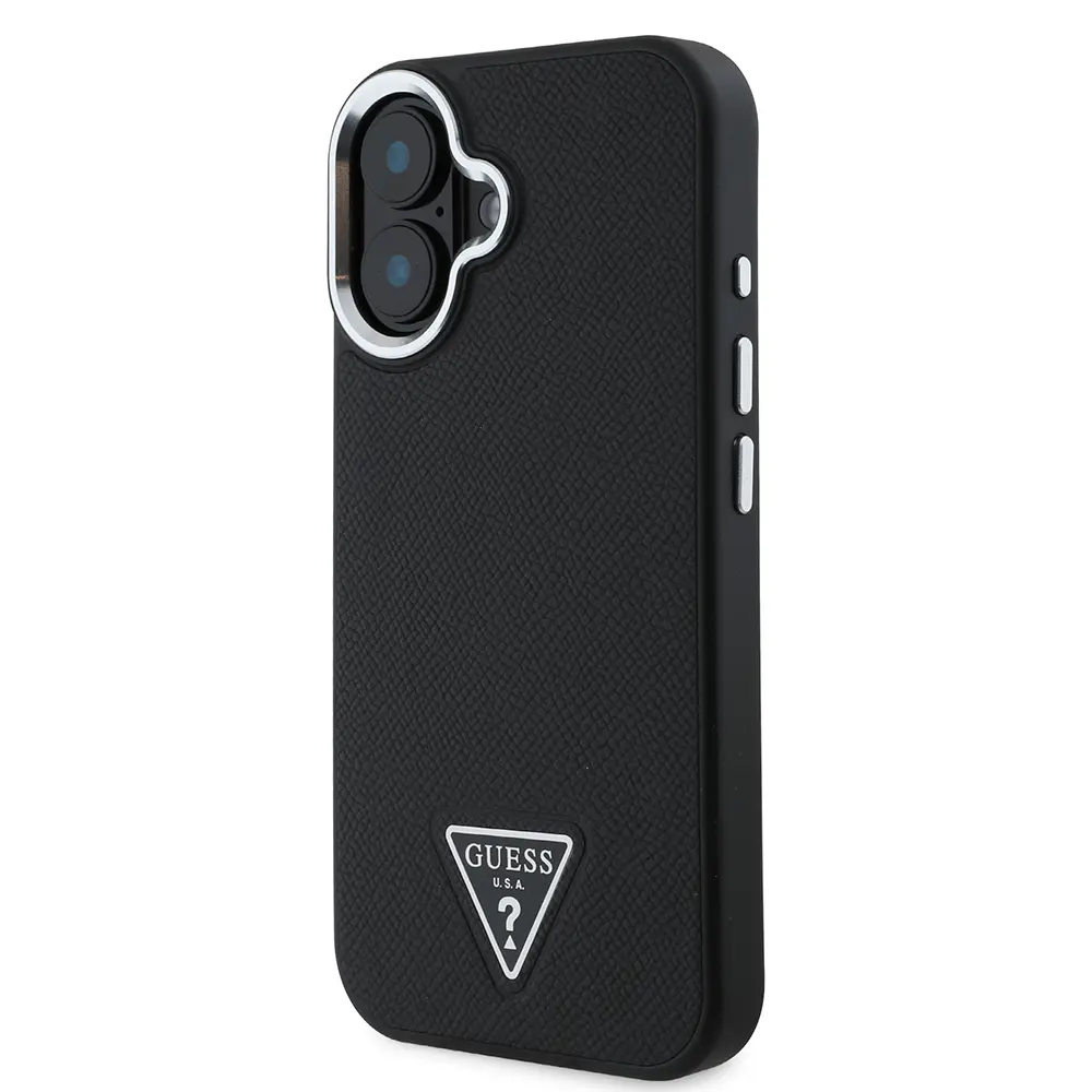 iPhone 16 Plus MagSafe Uyumlu Kılıf - Guess Grained Triangle
