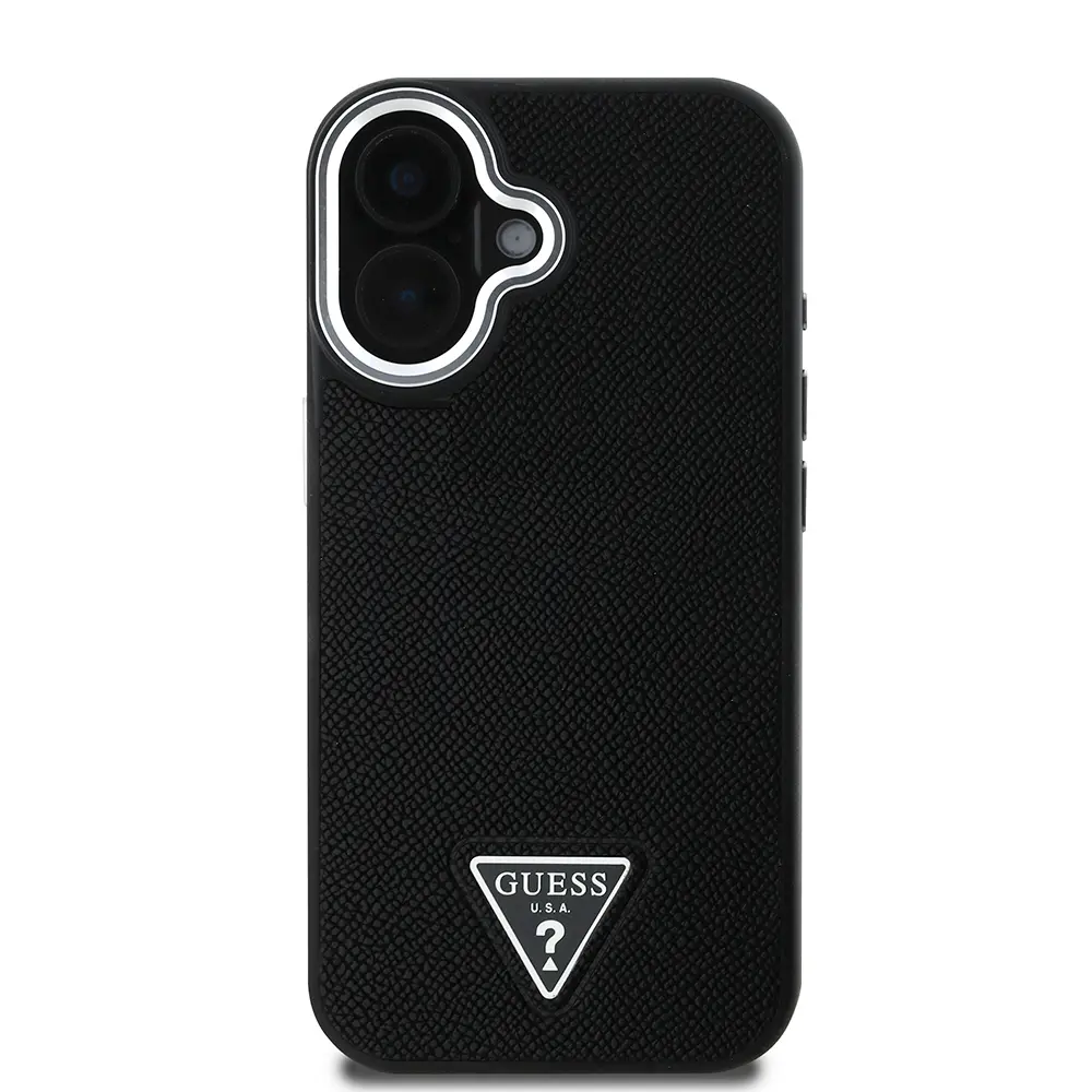 iPhone 16 Plus MagSafe Uyumlu Kılıf - Guess Grained Triangle