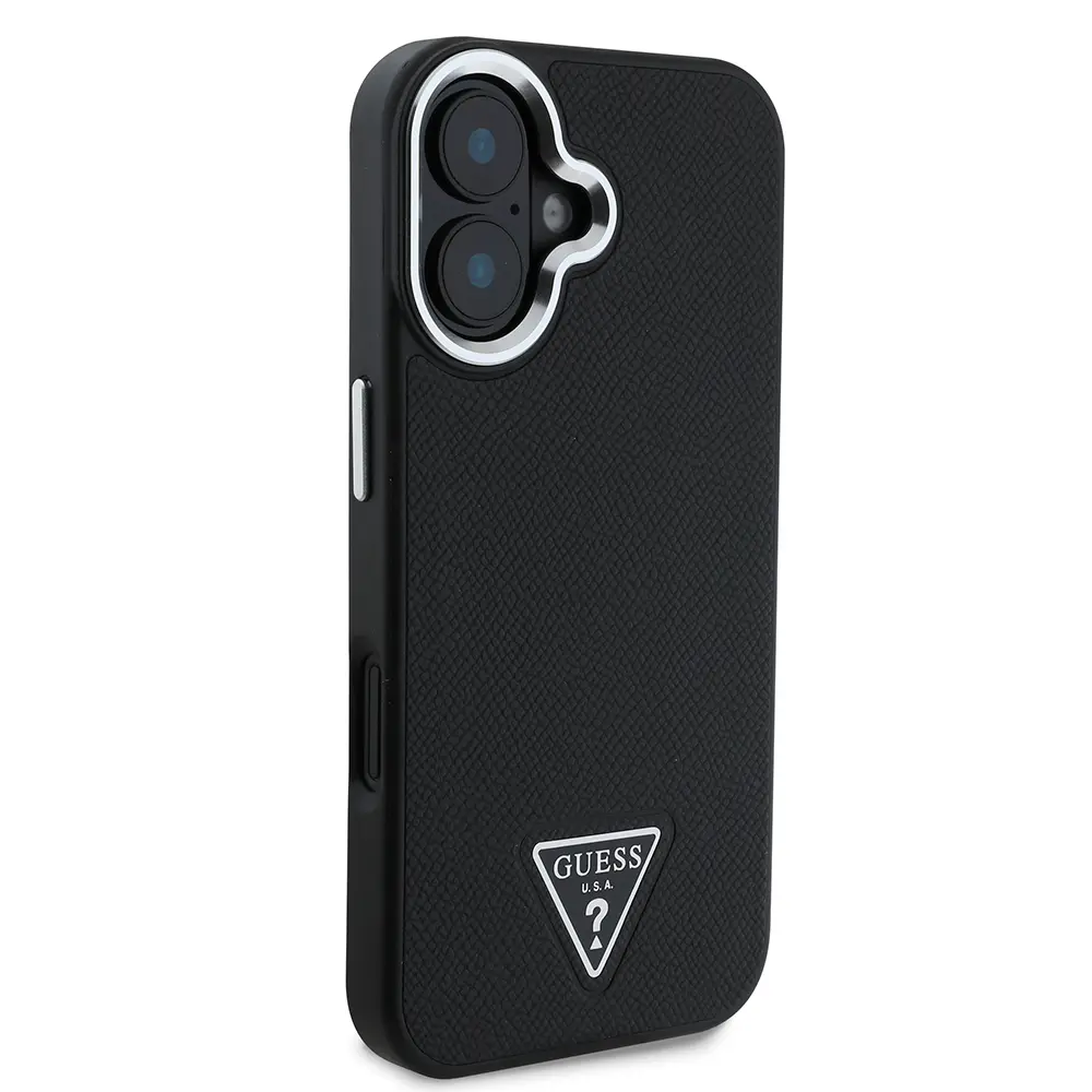 iPhone 16 Plus MagSafe Uyumlu Kılıf - Guess Grained Triangle