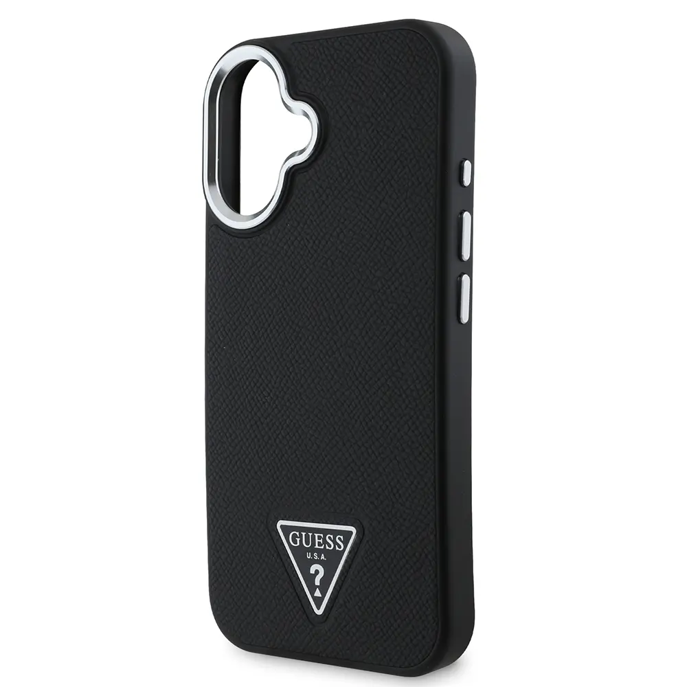 iPhone 16 Plus MagSafe Uyumlu Kılıf - Guess Grained Triangle