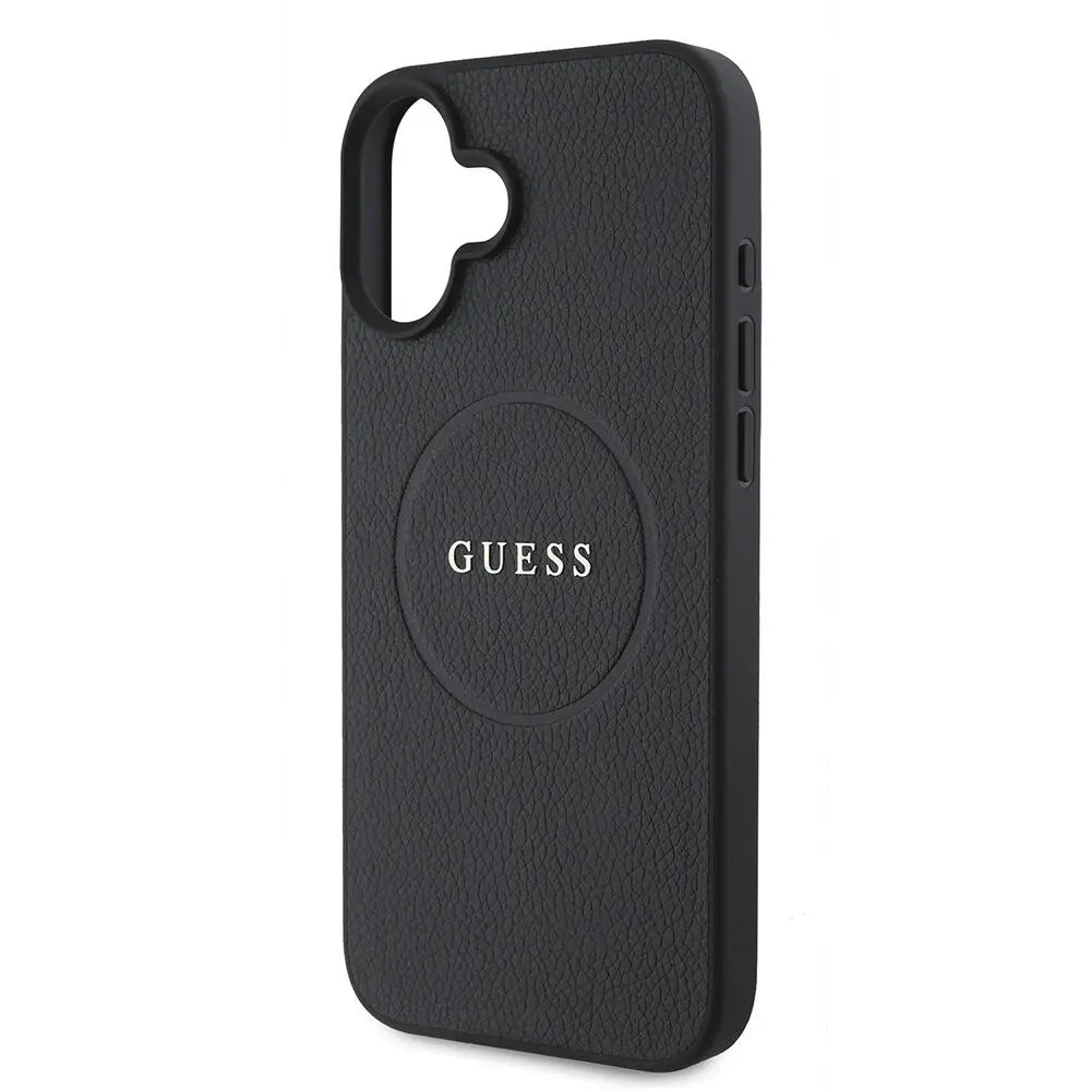 iPhone 16 Plus MagSafe Uyumlu Grained Kılıf - Guess Yazı Logolu