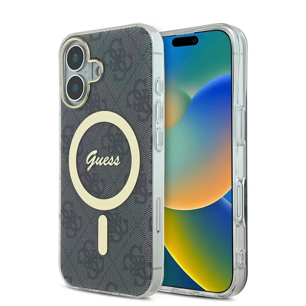 iPhone 16 Plus MagSafe Uyumlu 4G Desenli Kılıf - Guess Lisanslı