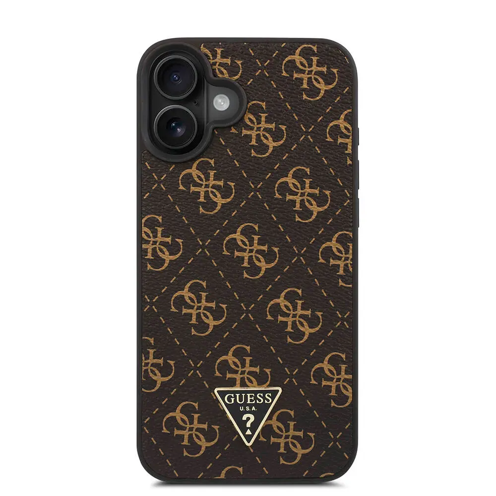iPhone 16 Plus PU Deri 4G Desenli Kılıf - Guess Orjinal Lisanslı