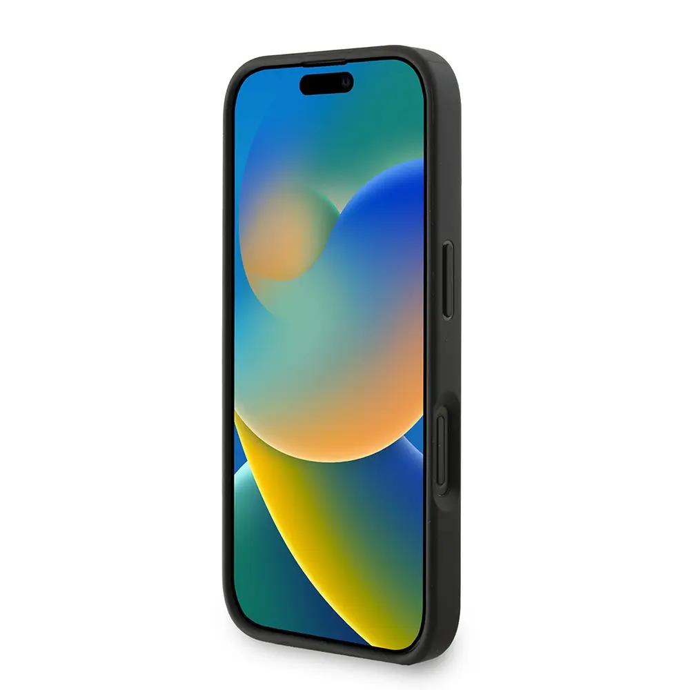 iPhone 16 Plus Guess Lisanslı PU Deri Kılıf, Bilek Askı İpli ve Logolu