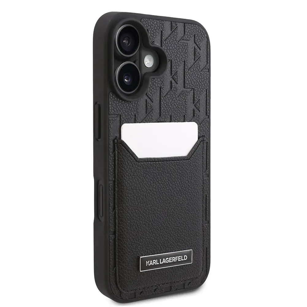 iPhone 16 Plus Kartlıklı Kılıf - Karl Lagerfeld Cardslot Monogram
