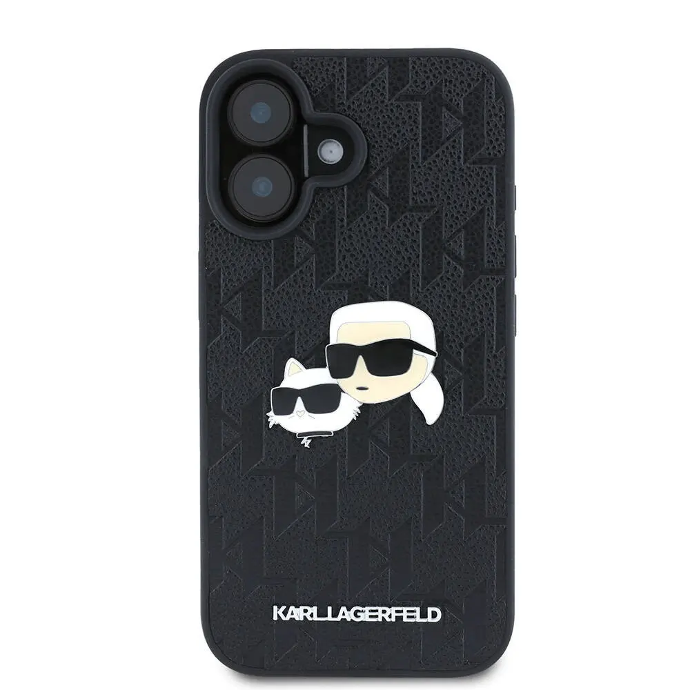iPhone 16 Plus Kılıf Karl Lagerfeld K&C Heads Monogram Pin Kapak