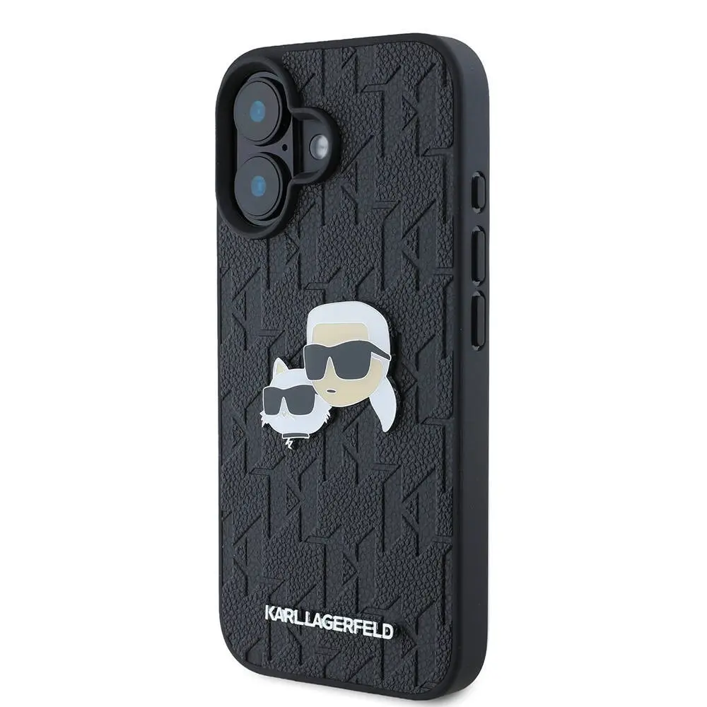 iPhone 16 Plus Kılıf Karl Lagerfeld K&C Heads Monogram Pin Kapak