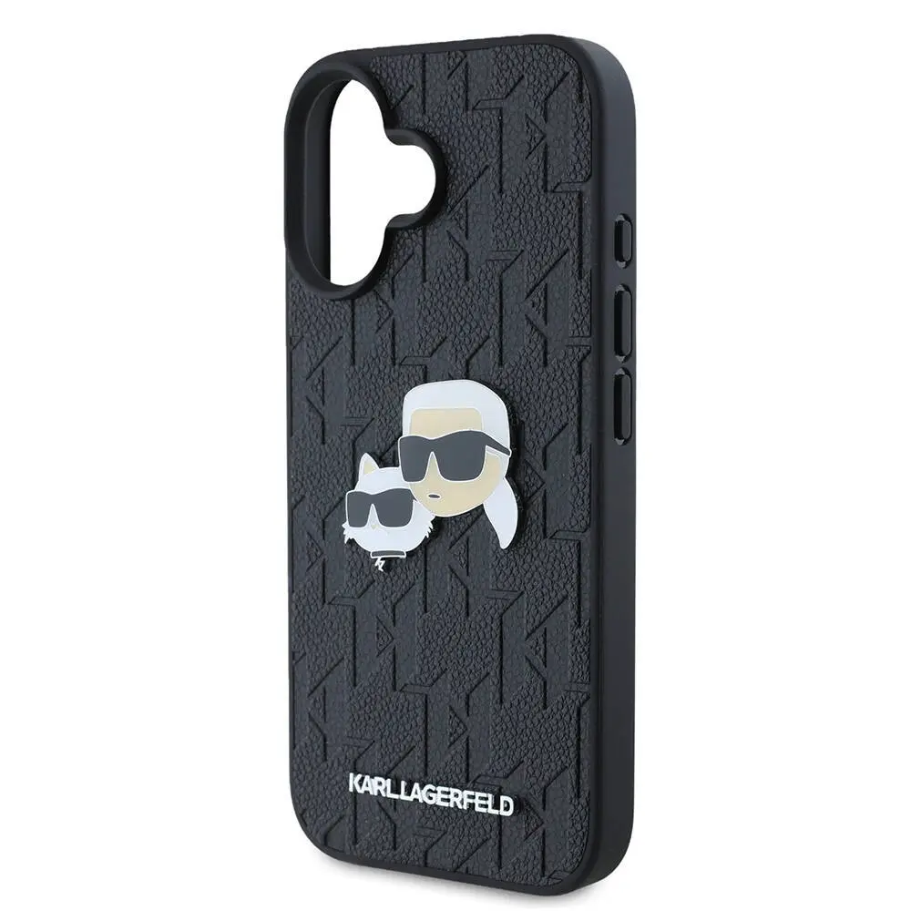 iPhone 16 Plus Kılıf Karl Lagerfeld K&C Heads Monogram Pin Kapak