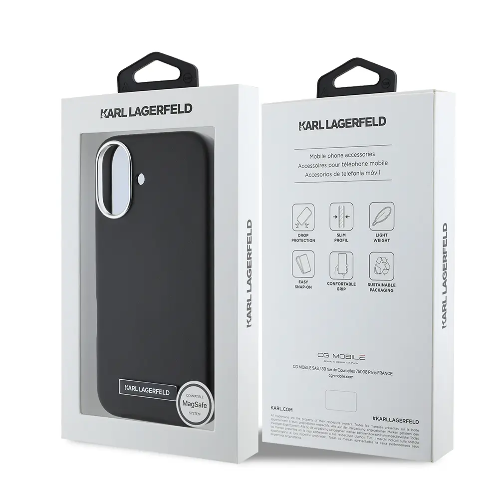 iPhone 16 Plus MagSafe Uyumlu PU Deri Kılıf - Karl Lagerfeld