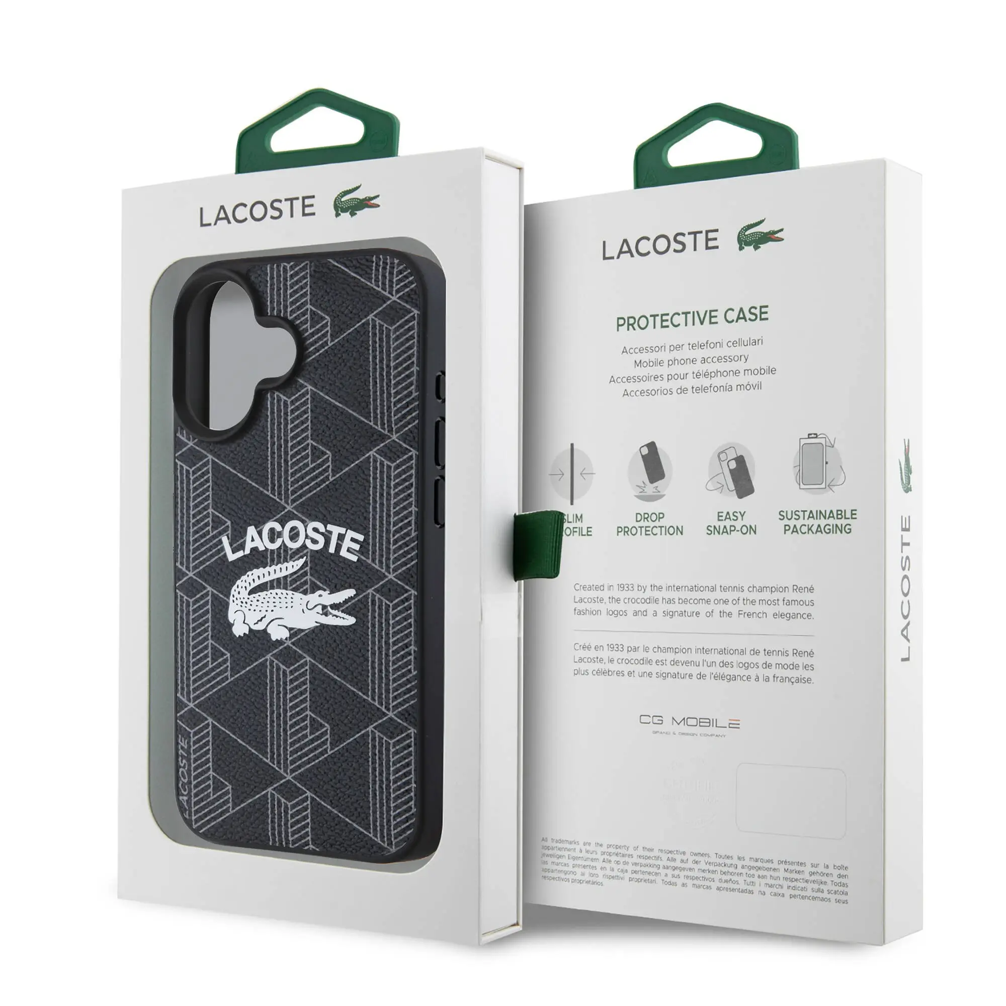 iPhone 16 Plus MagSafe Uyumlu Kılıf - Lacoste Mono Vintage Logo