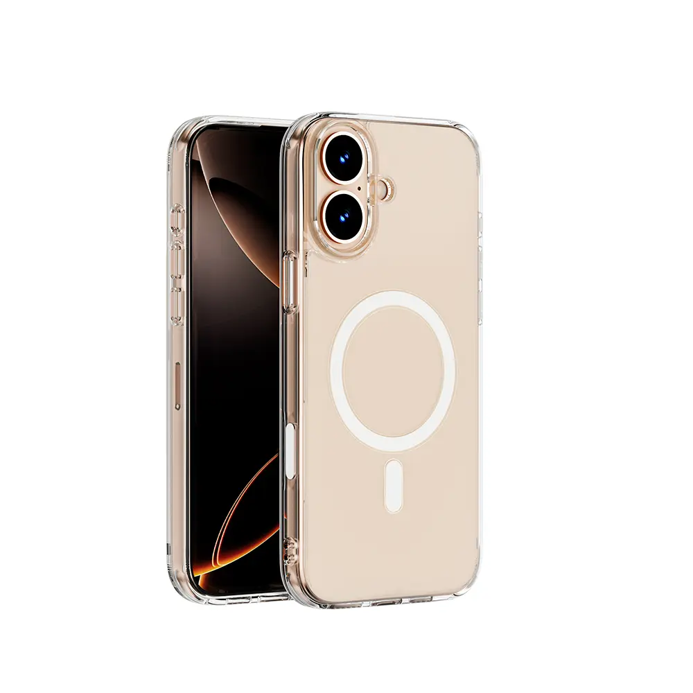 iPhone 16 Plus MagSafe Uyumlu Şeffaf Kılıf - Wiwu Magnetic Crystal
