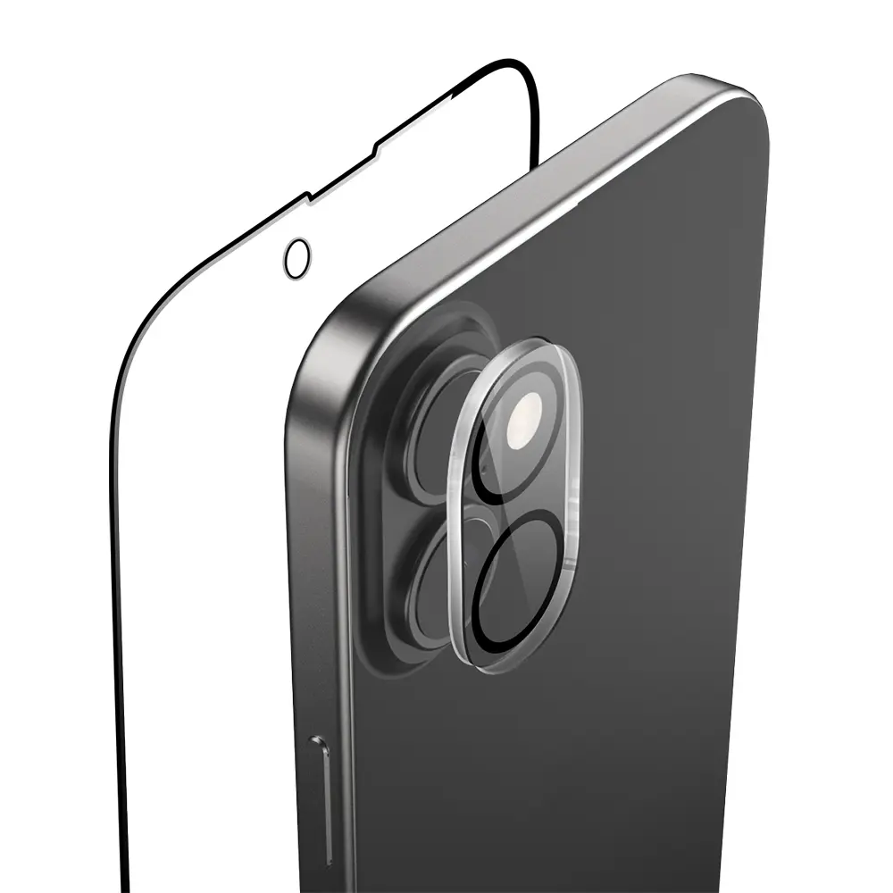 iPhone 16 Plus Temperli Cam Ekran Koruyucu + Lens Koruyucu Set - Raptic