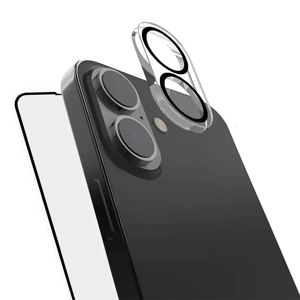 iPhone 16 Plus Temperli Cam Ekran Koruyucu + Lens Koruyucu Set - Raptic