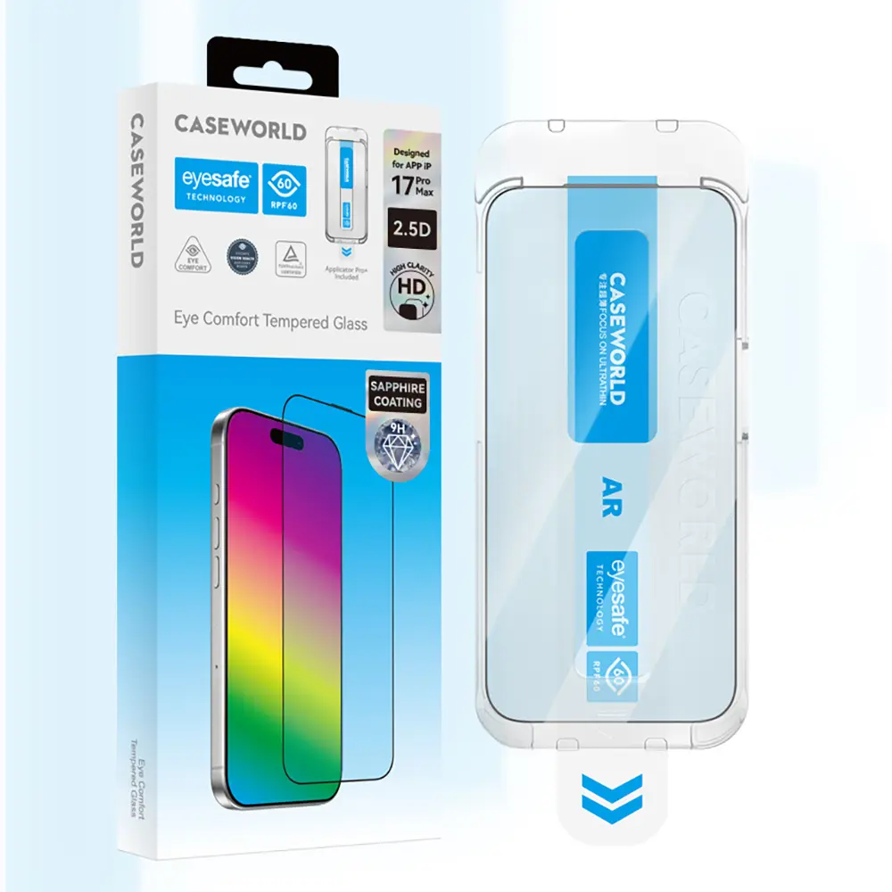 iPhone 16 Pro Temperli Cam Ekran Koruyucu, Uygulama Aparatlı - CaseWorld Applicator