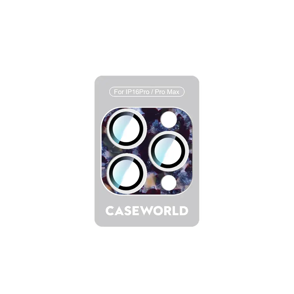 iPhone 16 Pro Kamera Lens Koruyucu, 9H Temperli Cam - CaseWorld Crystal Color