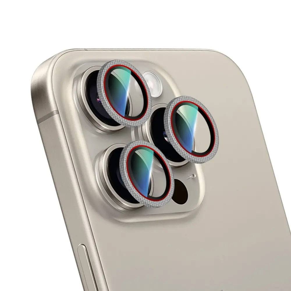 iPhone 16 Pro Kamera Lens Koruyucu, AR Ultra Clear 9H - CaseWorld Karbon Fiber
