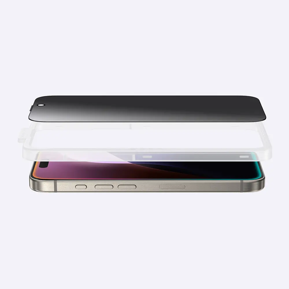 iPhone 16 Pro Gizlilik Filtreli Temperli Cam Ekran Koruyucu - Amazingthing Titan Privacy