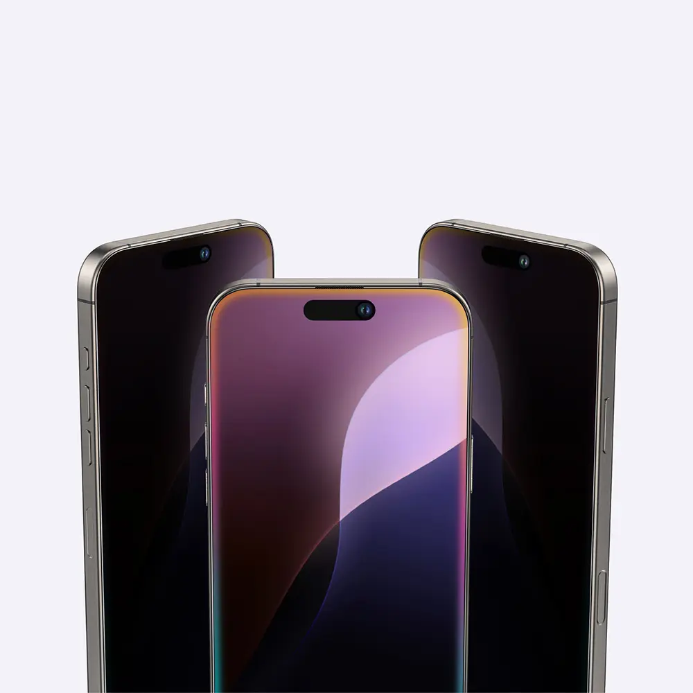 iPhone 16 Pro Gizlilik Filtreli Temperli Cam Ekran Koruyucu - Amazingthing Titan Privacy