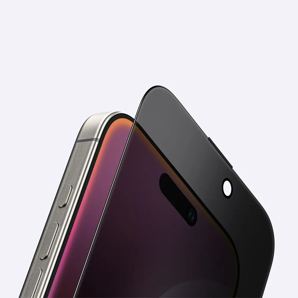 iPhone 16 Pro Gizlilik Filtreli Temperli Cam Ekran Koruyucu - Amazingthing Titan Privacy