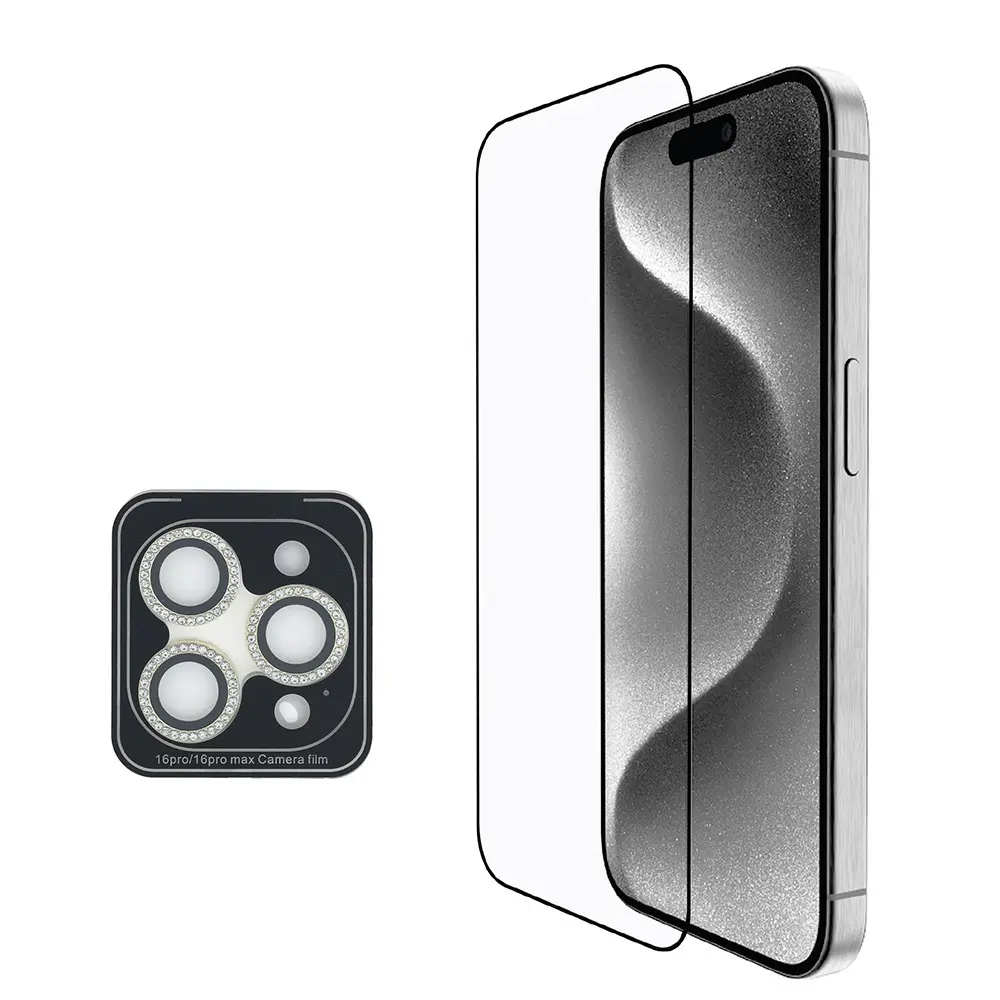 iPhone 16 Pro 3'ü 1 Arada Kılıf, Ekran ve Lens Koruyucu Seti - Guess