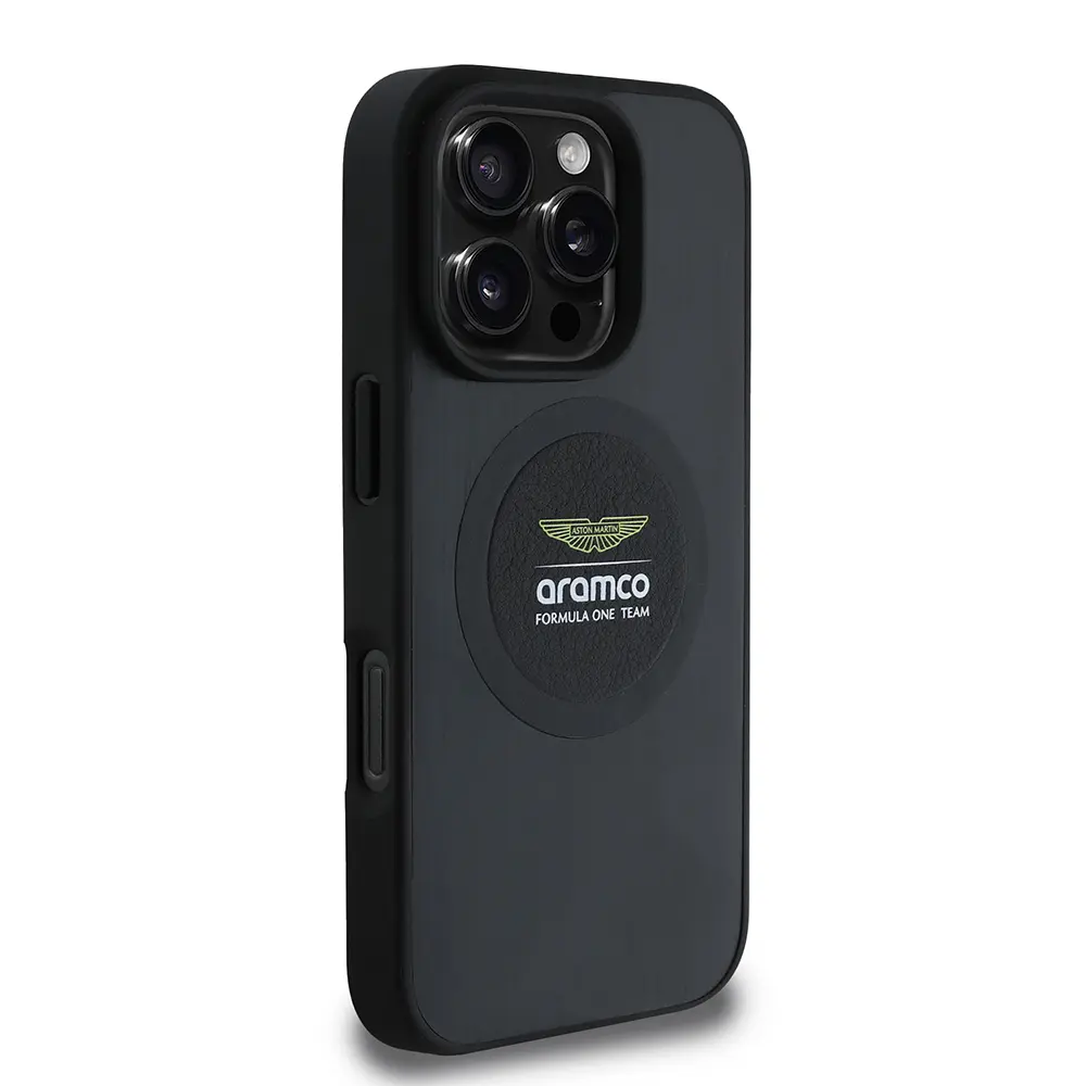 iPhone 16 Pro MagSafe Uyumlu Alüminyum Arka Yüzeyli Kılıf - Aston Martin Formula One Team