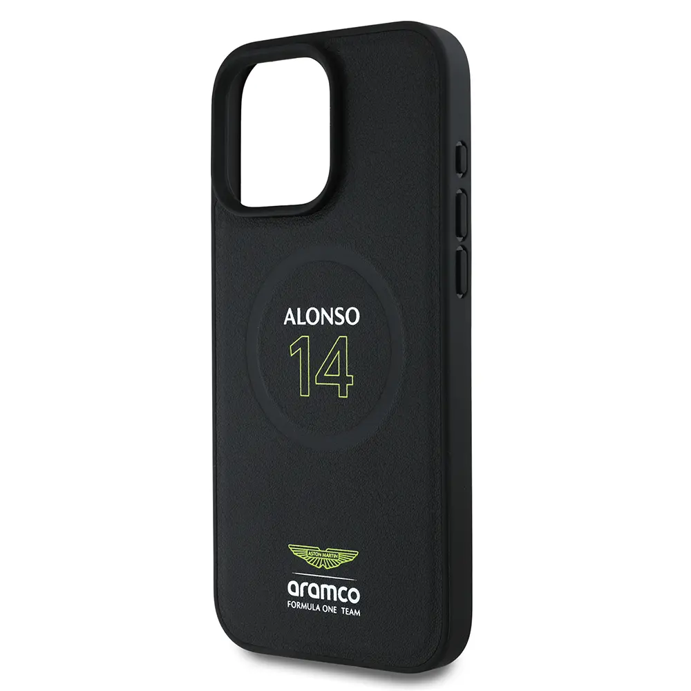 iPhone 16 Pro MagSafe Uyumlu PU Deri Kılıf - Aston Martin Alonso 14