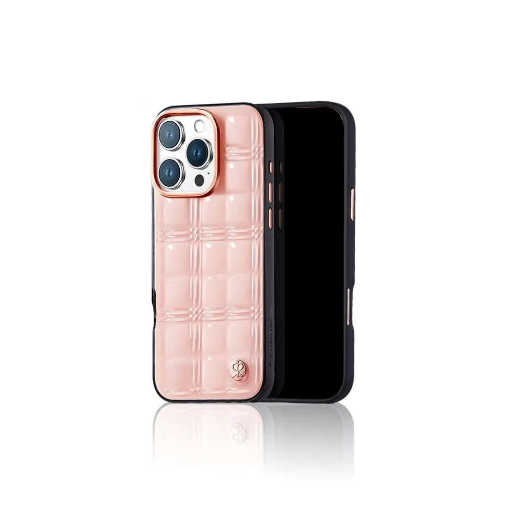 iPhone 16 Pro Askı Aparatlı Metal Grid Kılıf - Pynana