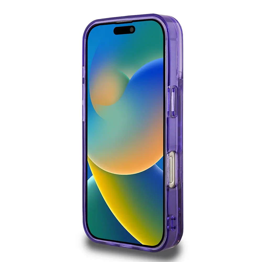 iPhone 16 Pro Transparan Sıvılı Simli Kılıf - Guess Lisanslı