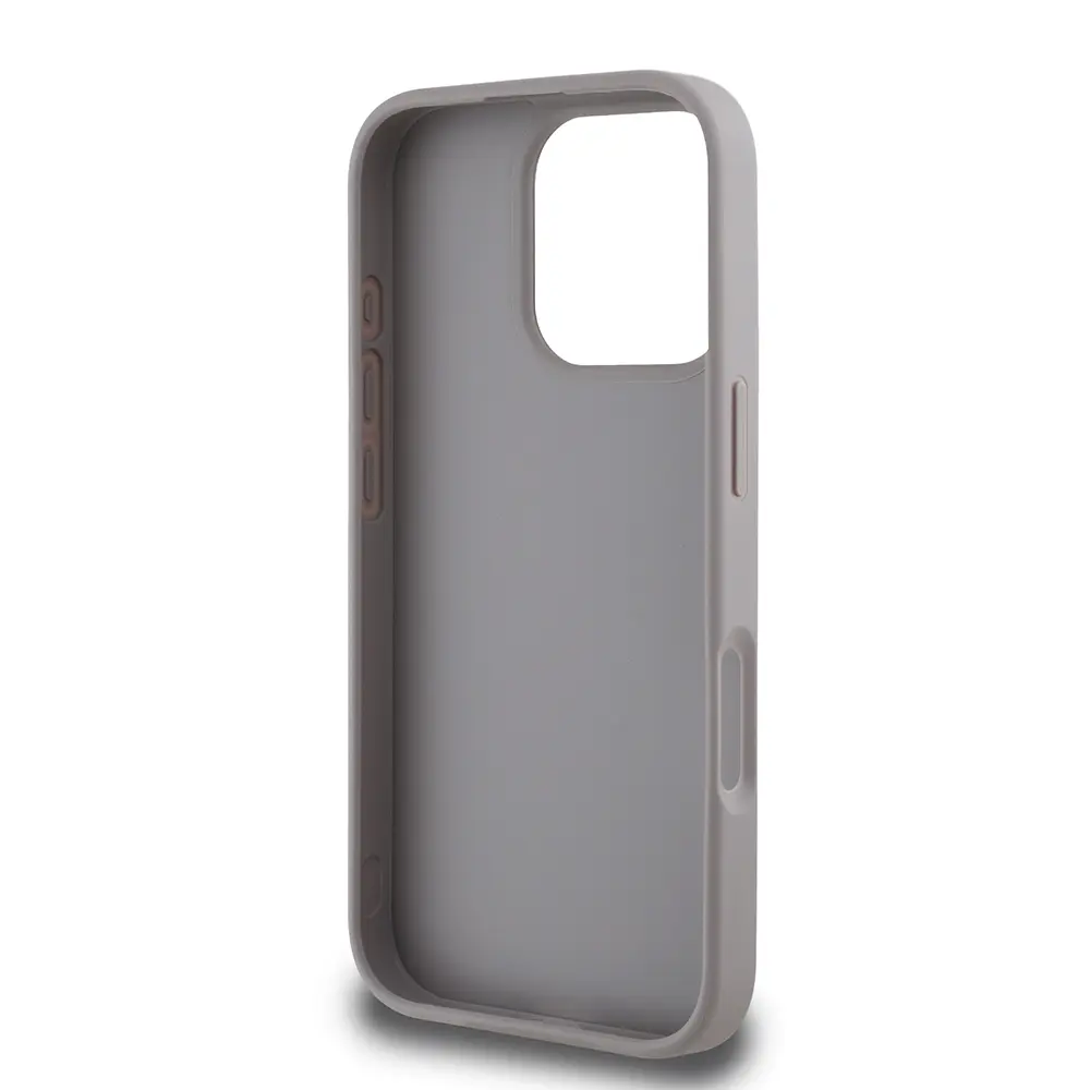 iPhone 16 Pro Gül Baskılı Metal Logo Kılıf - Guess Lisanslı